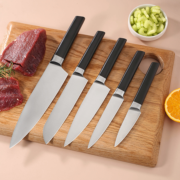 Bellissimi set di coltelli con manico in acciaio inossidabile