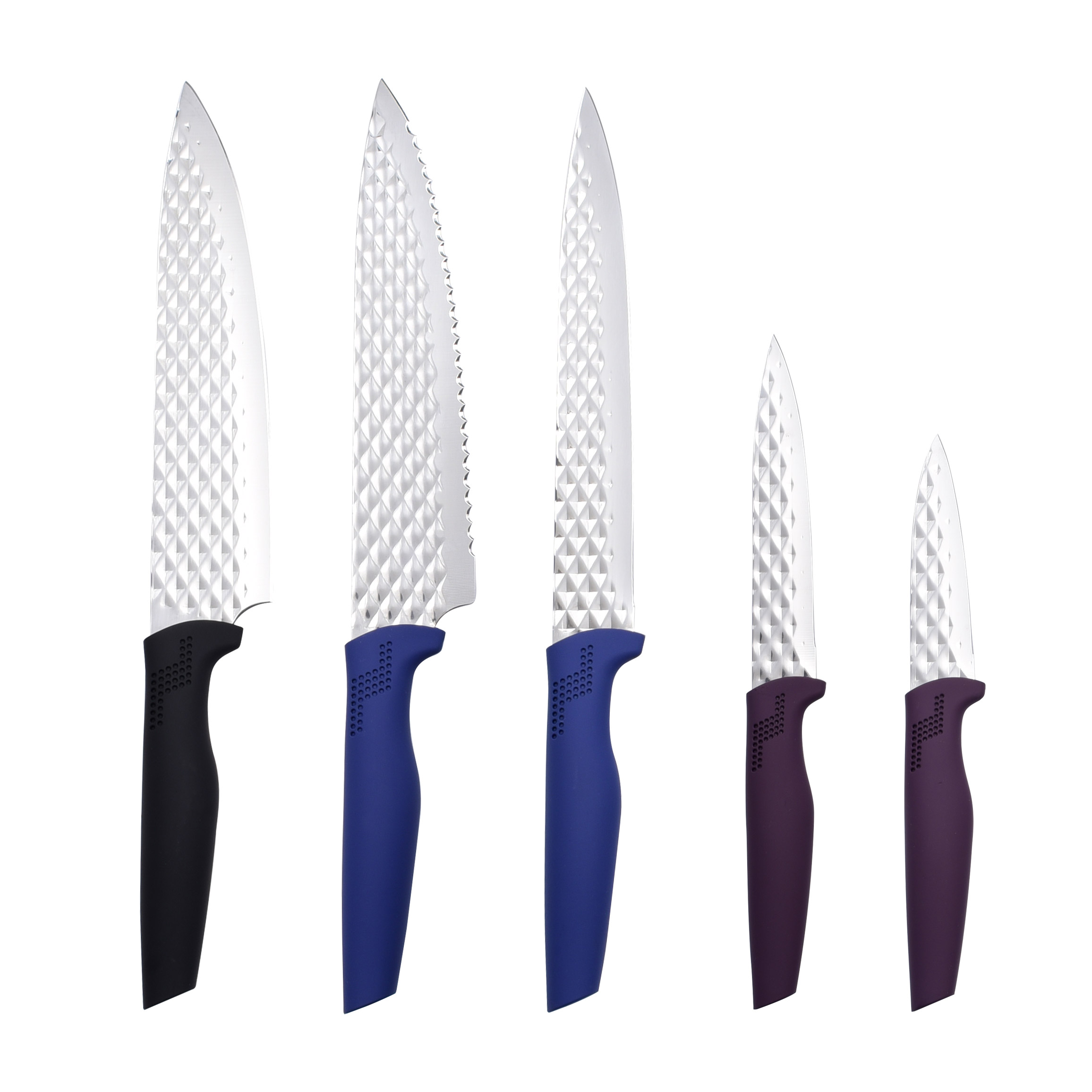 Ensemble de couteaux de chef &agrave; manche en plastique personnalis&eacute;