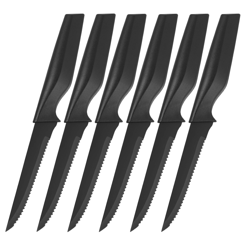 14 piezas juegos de cuchillo negro