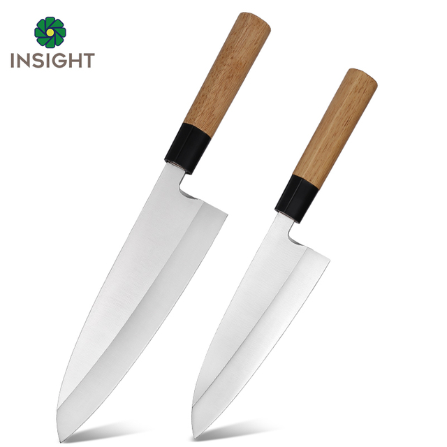 Couteau Deba 3Cr13 avec manche en bois