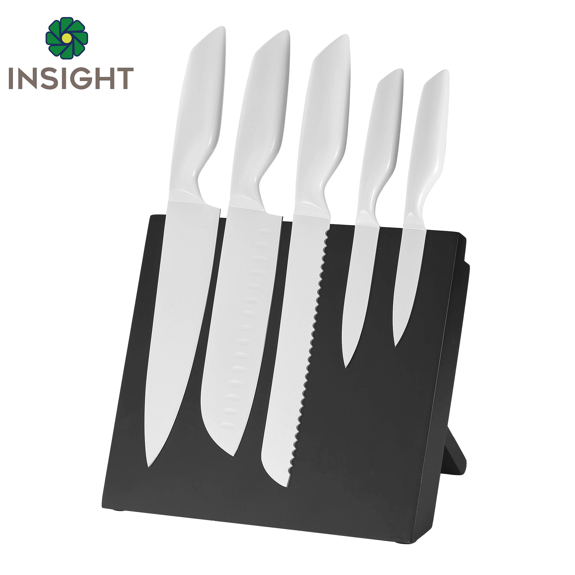 Juego de cuchillos de dise&ntilde;o de una sola pieza para cocina.