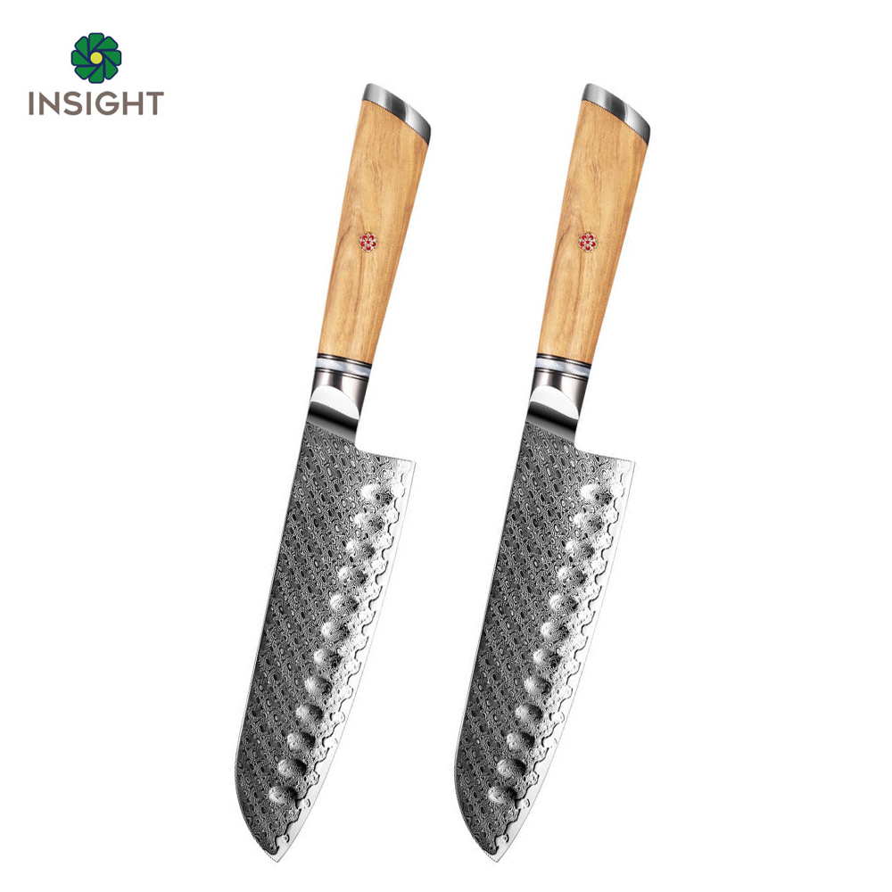 Coltello Santoku professionale ad alto contenuto di carbonio