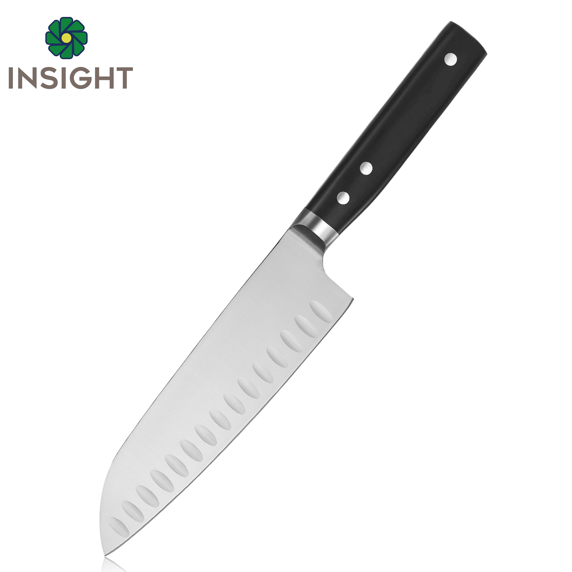 Couteau Santoku de 7 pouces, couteau de chef japonais
